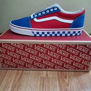 Vans red/white/blue sneaker shoes